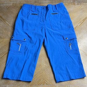 JAMIE SADOCK Vibrant Blue Capri Golf Pant 8